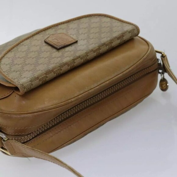 CELINE Macadam Canvas Shoulder Bag Beige Auth - Picture 11 of 16